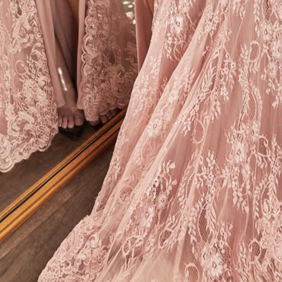 COPY - Sage green or dusty rose one shoulder mermaid long gown - Picture 9 of 10